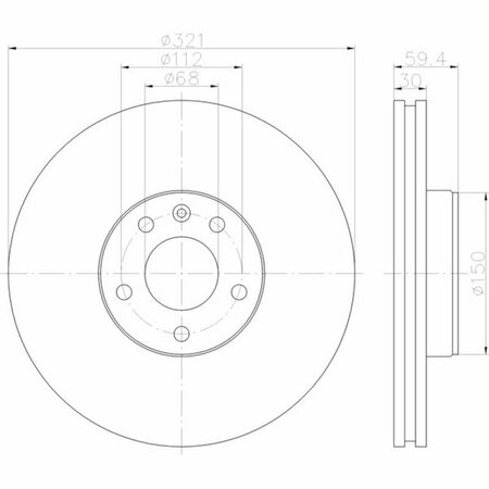 Pagid Brakes Brake Disc, 355122722 355122722